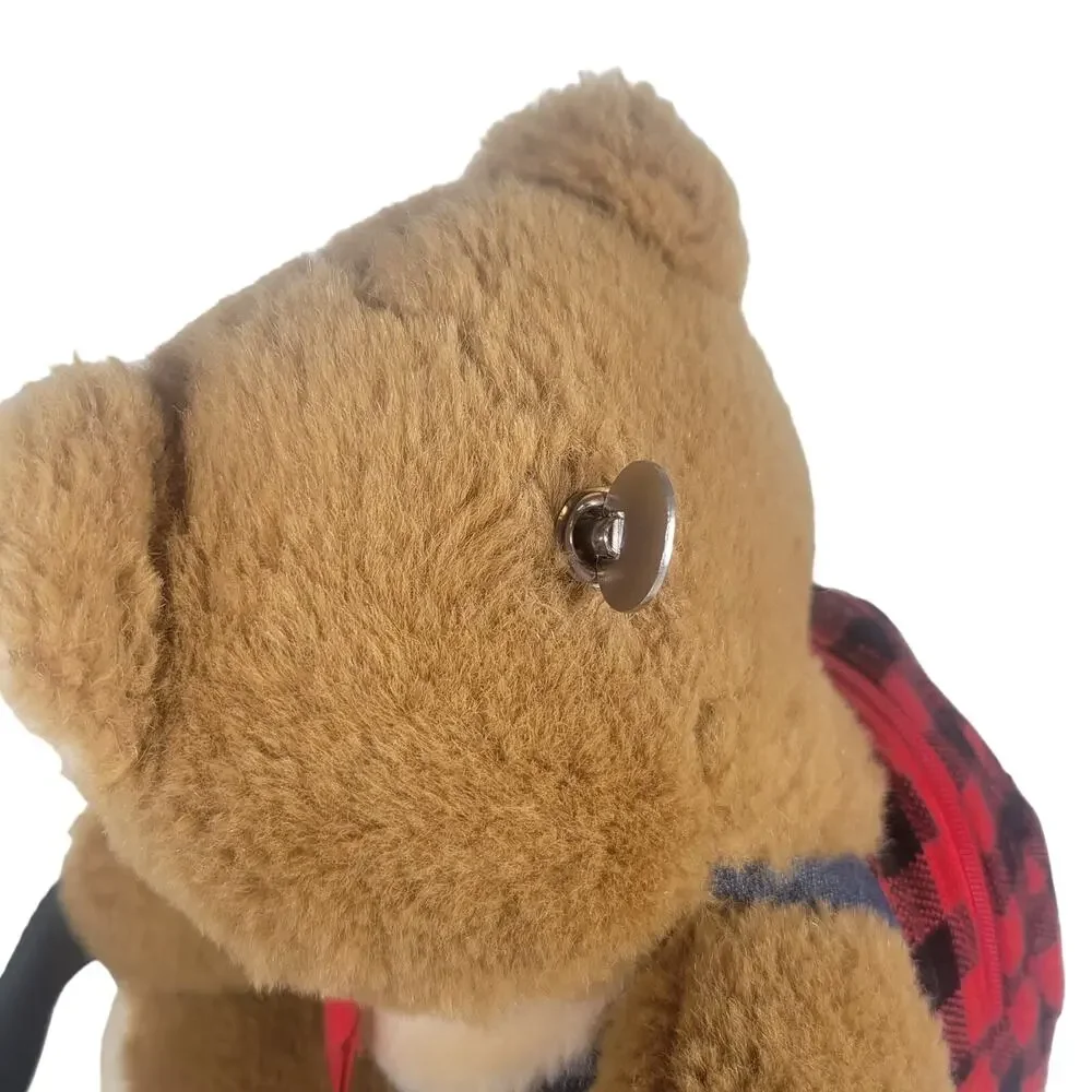 1986 Teddy Bear Plush Belt Shoulder Bag Fanny Pack Collectible Musical Wind-Up